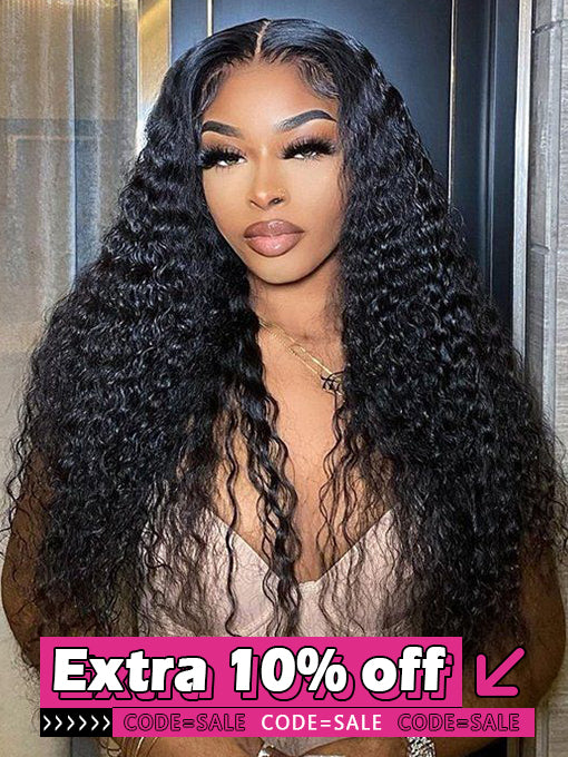 IRoyal Hair Affordable Water Wave Real Hair 13x4 Swiss HD Lace Front Wigs Skin Melt