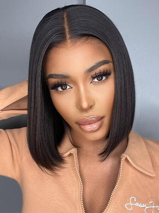 IRoyal Hair 5x5 Wear and Go Glueless Bob Wigs 180 Density Straight Human Hair Wig
