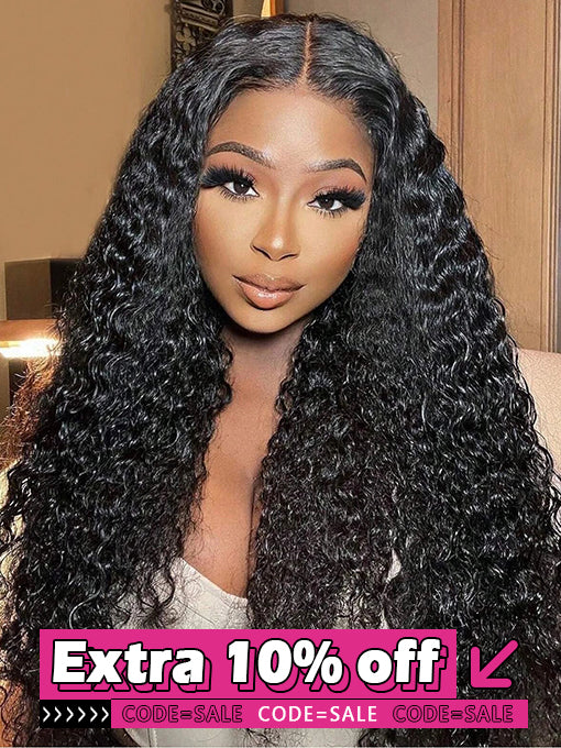IRoyal Deep Wave HD Lace Front Wigs Human Hair Glueless Wear go Wig
