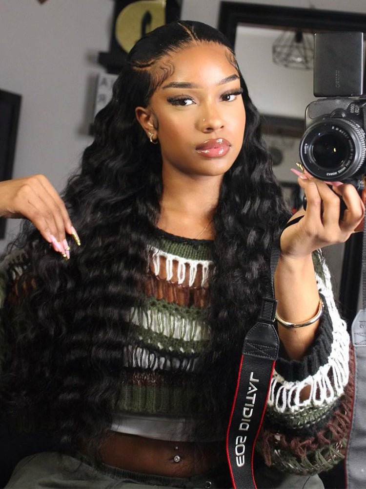 IRoyal Hair Body Wave Hair 13x4 Swiss HD Lace Front Wigs Pre Plucked Virgin Hair Wigs