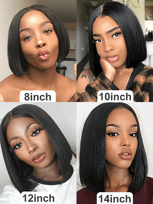 IRoyal Hair Silky Straight Hair 4x4/5x5 Lace Closure Bob Wigs Pre Plucked Human Hair Wigs