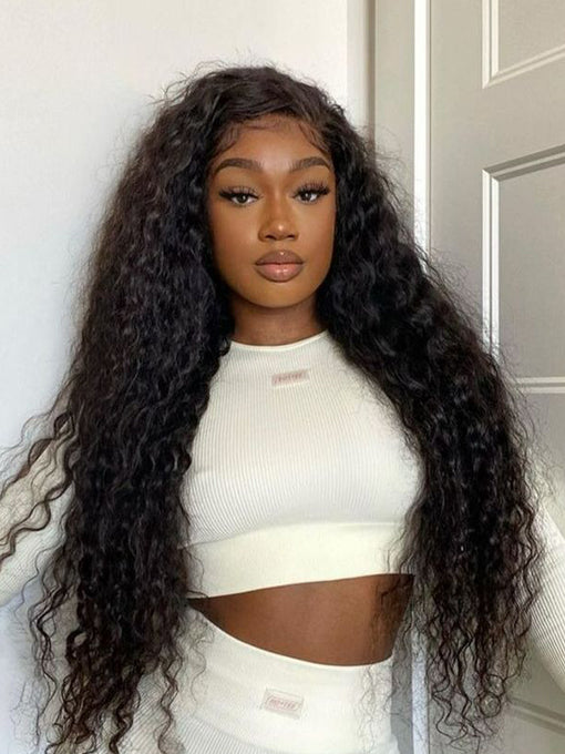 IRoyal Hair Water Wave Swiss HD Lace Wigs Virgin Human Hair 5x5 Lace Closure Wigs