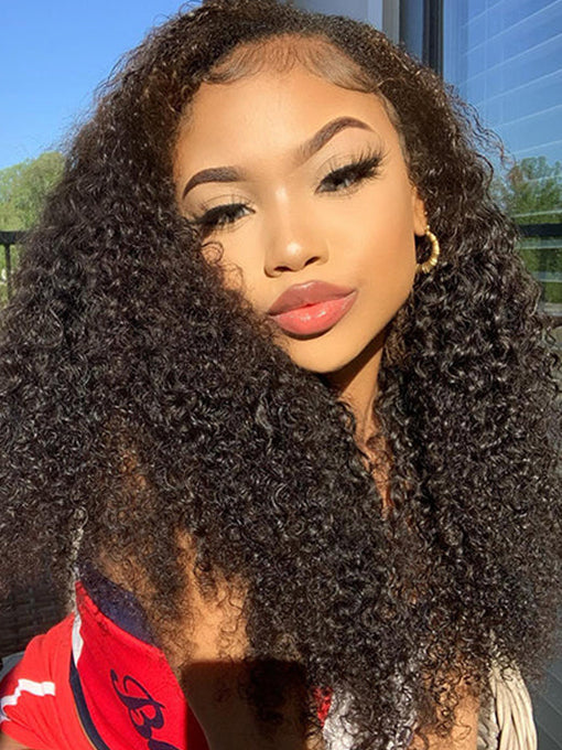 IRoyal Hair Kinky Curly Human Hair 5x5 HD Lace Closure Wigs Human Hair Pre-plcucked