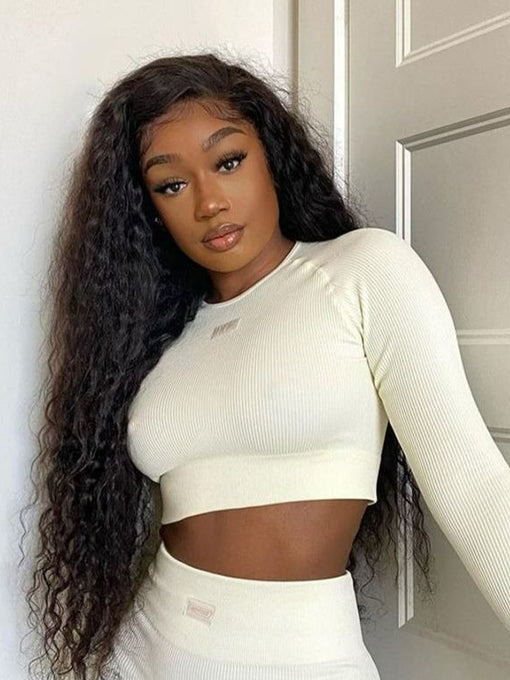 IRoyal Hair Water Wave Swiss HD Lace Wigs Virgin Human Hair 5x5 Lace Closure Wigs