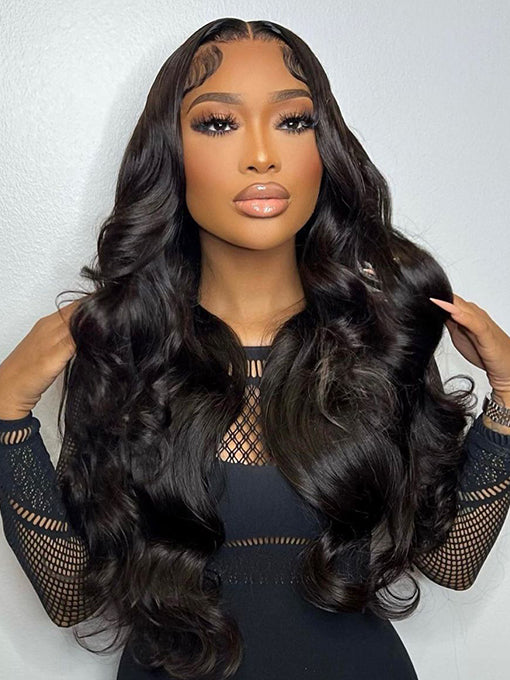 IRoyal Hair V Part Wig 180% Density Body Wave Hair Glueless No Lace Human Hair Wigs