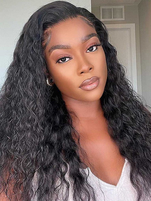IRoyal Hair Water Wave Swiss HD Lace Wigs Virgin Human Hair 5x5 Lace Closure Wigs