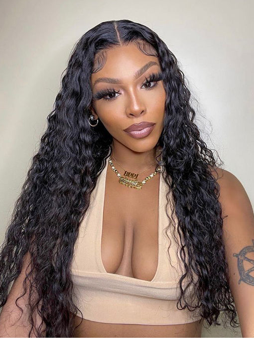 IRoyal Hair Water Wave Hair 13x4/13x6 Lace Front Wigs 40inch Human Virgin Hair Pre Plucked Wig