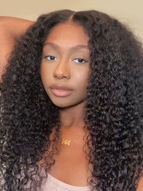 Glueless Kinky Curly bob Wear Go 5x5 HD Lace Wig With Pre-plucked Edges