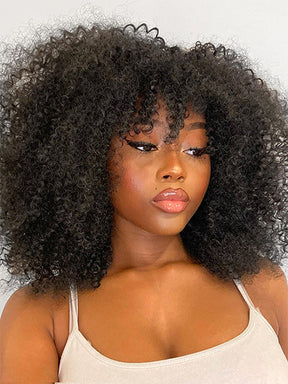 Glueless Kinky Curly bob Wear Go 5x5 HD Lace Wig With Pre-plucked Edges