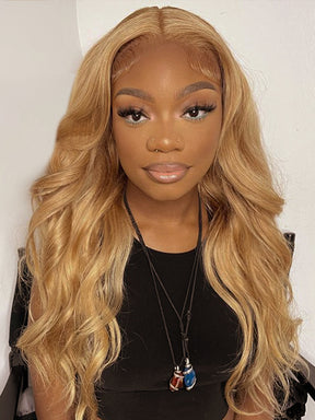 IRoyal Hair #27 Pre Plucked 13x4 Lace Front Wigs Honey Blonde Body Wave Wig