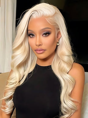 613 Blonde Body Wave Virgin Hair Lace Wigs Human Hair Pre Plucked Wig