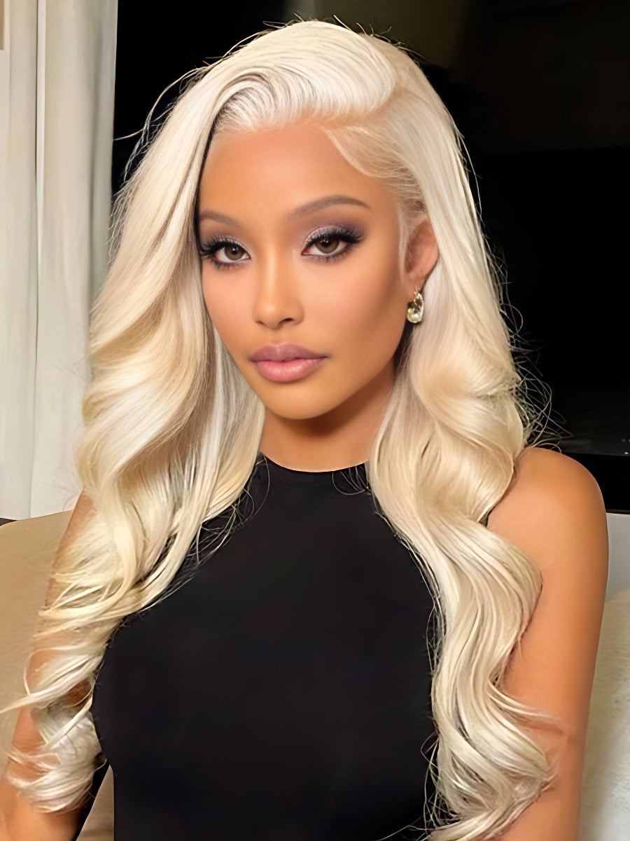 613 Blonde Body Wave Virgin Hair Lace Wigs Human Hair Pre Plucked Wig