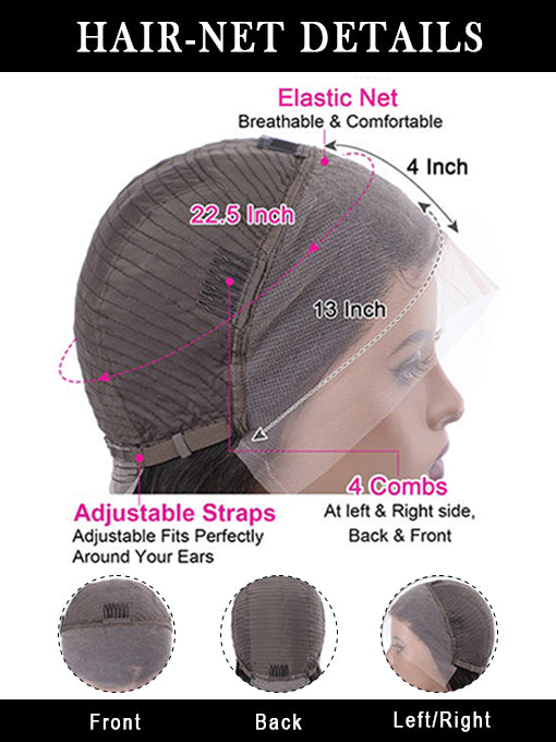 IRoyal Deep Wave HD Lace Front Wigs Human Hair Glueless Wear go Wig