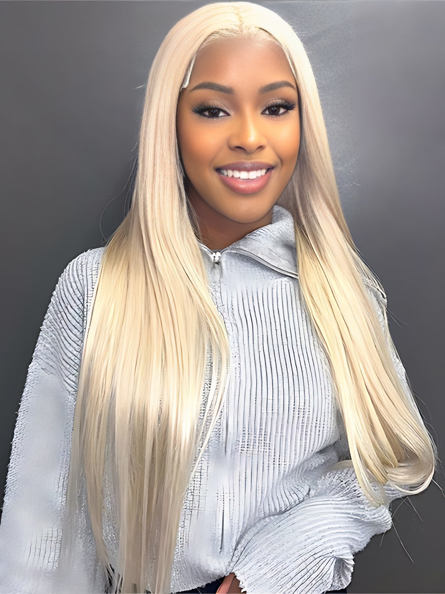 613 Blonde Lace Front Wigs Straight Human Hair Wigs 13x4 Skin Melt Lace