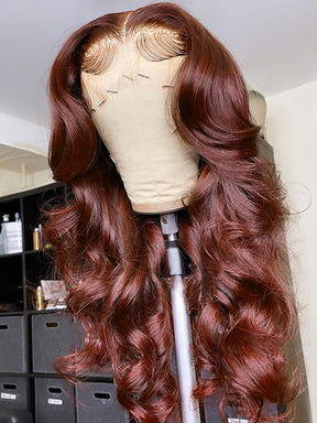 IRoyal Hair Reddish Brown 13x4 Body Wave Lace Front Hair Wig