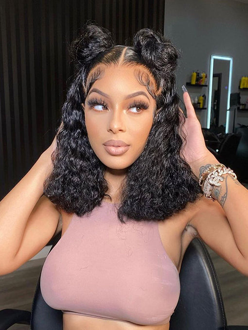 IRoyal Hair Deep Wave Bob Wigs  150% Human Hair Wigs Pre Plucked