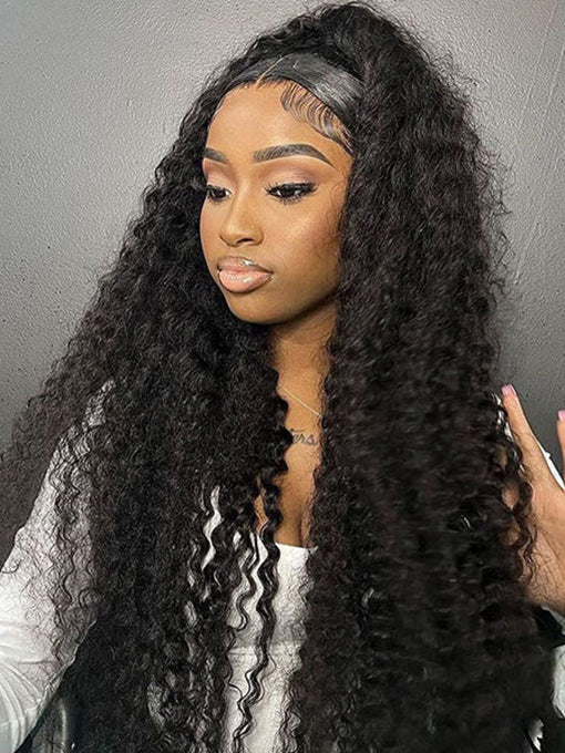 IRoyal Deep Wave HD Lace Front Wigs Human Hair Glueless Wear go Wig