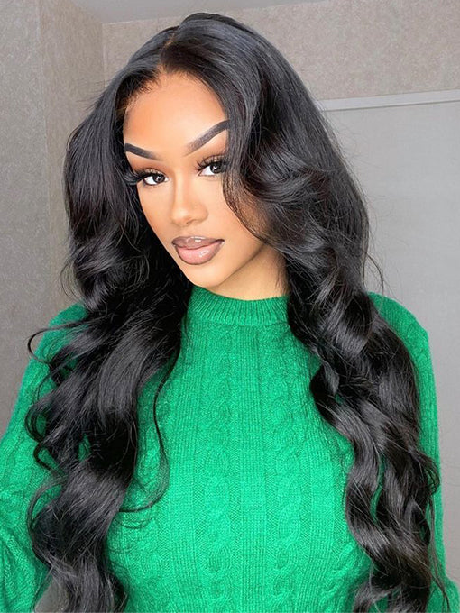 IRoyal Hair Body Wave Hair 13x4 Swiss HD Lace Front Wigs Pre Plucked Virgin Hair Wigs