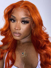 Ginger Pumpkin Orange Color Wig Body Wave 13x4 Lace Front Human Hair Wigs