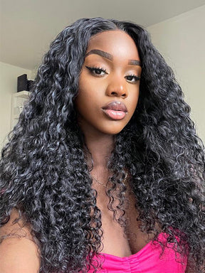 IRoyal Wear & Go 5x5 HD Glueless Lace Front Deep Wave Human Hair Wigs