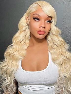 613 Blonde Body Wave Virgin Hair Lace Wigs Human Hair Pre Plucked Wig