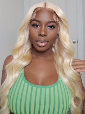613 Blonde Human Hair Wig Body Wave Lace Front Wigs Pre Plucked