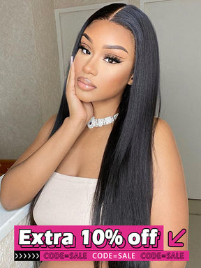 IRoyal Hair HD Lace Frontal Straight Wig 40inch Virgin Human Hair Pre Plucked Wig