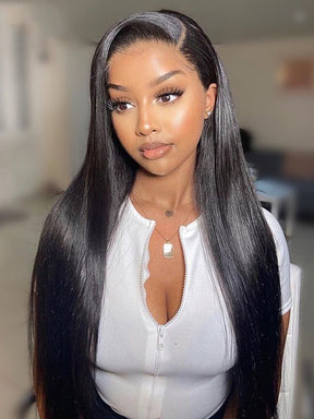 IRoyal Hair HD Lace Frontal Straight Wig 40inch Virgin Human Hair Pre Plucked Wig