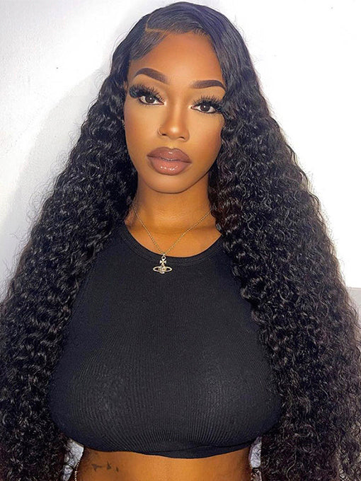 IRoyal Deep Wave HD Lace Front Wigs Human Hair Glueless Wear go Wig