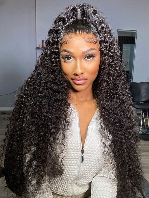 IRoyal Hair Kinky Curly U Part Wig Affordable 180% Density Glueless Wig Human Hair Wigs