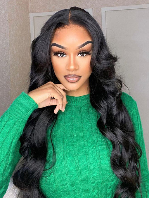 IRoyal Hair Body Wave Hair 13x4 Swiss HD Lace Front Wigs Pre Plucked Virgin Hair Wigs