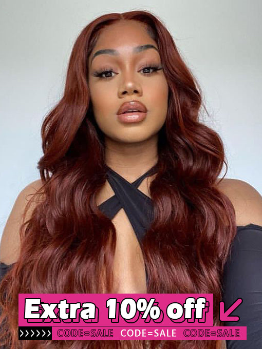 IRoyal Hair Reddish Brown 13x4 Body Wave Lace Front Hair Wig
