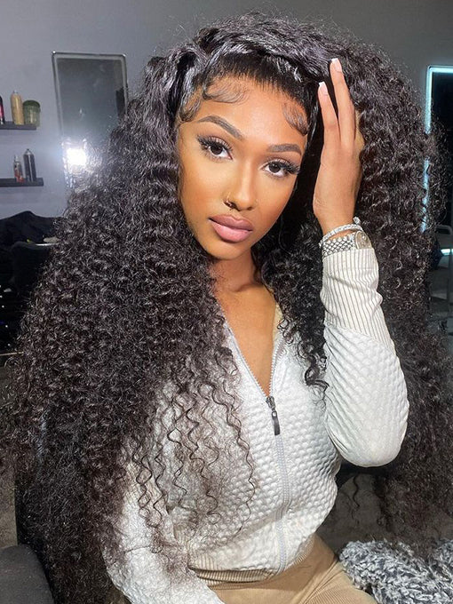 IRoyal Hair Kinky Curly U Part Wig Affordable 180% Density Glueless Wig Human Hair Wigs