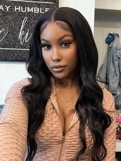 IRoyal Hair U Part Wig 180% Density Body Wave Hair Glueless No Lace Human Hair Wigs