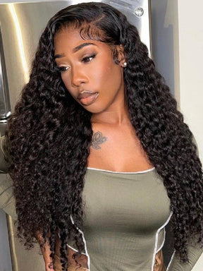 IRoyal Hair Deep Wave Virgin Hair Swiss HD Lace Wigs 5x5 Lace Closure Wigs Pre Plucked