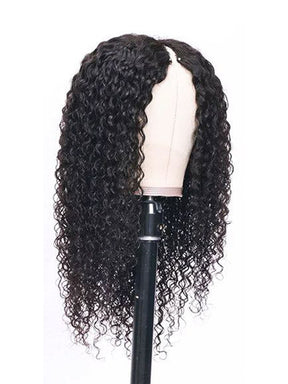 IRoyal Hair Kinky Curly Wig V Part Wig Glueless Wig Machine Made Human Hair Wigs