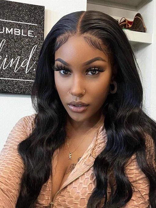 IRoyal Hair U Part Wig 180% Density Body Wave Hair Glueless No Lace Human Hair Wigs