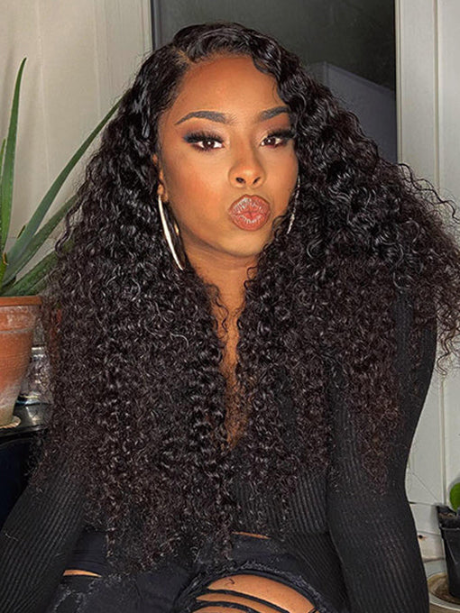 IRoyal Hair Kinky Curly 13x4/13x6 HD Lace Front Wigs Pre Plucked Curly Hair For Women