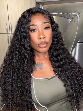 IRoyal Hair Deep Wave Virgin Hair Swiss HD Lace Wigs 5x5 Lace Closure Wigs Pre Plucked