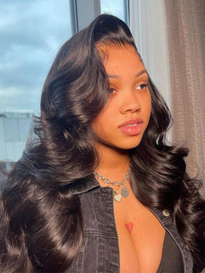 IRoyal Hair Body Wave Virgin Hair 5x5 HD Lace Closure Wigs 150 Density With Baby Hair