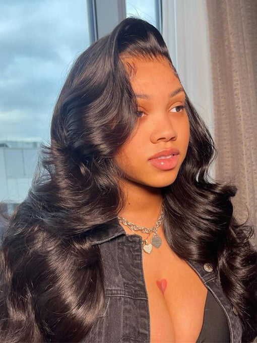 IRoyal Hair Body Wave Virgin Hair 5x5 HD Lace Closure Wigs 150 Density With Baby Hair