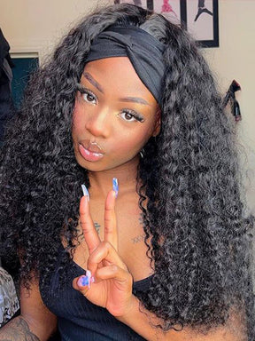 IRoyal Hair 180% Kinky Curly Hair Glueless Headband Wigs