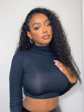 IRoyal Hair 180% Density Headband Wig Deep Wave Wig Glueless Wig Machine Made Human Hair Wigs