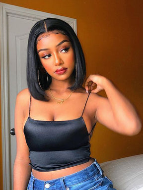 IRoyal Hair Silky Straight Hair 4x4/5x5 Lace Closure Bob Wigs Pre Plucked Human Hair Wigs
