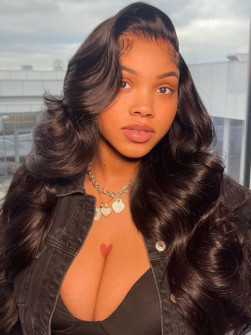 IRoyal Hair Body Wave Virgin Hair 5x5 HD Lace Closure Wigs 150 Density With Baby Hair