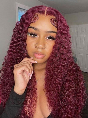 IRoayl Hair 13x4 Water Wave Hair Transparent Lace Front Wigs Pre Plucked Curly Hair