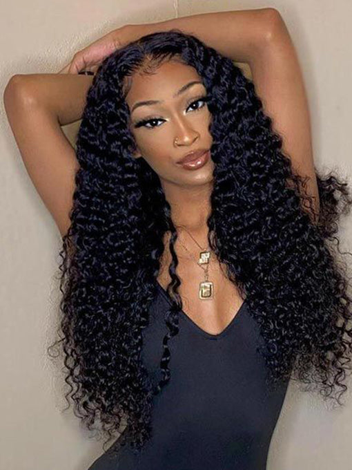 IRoyal Hair Deep Wave Virgin Hair Swiss HD Lace Wigs 5x5 Lace Closure Wigs Pre Plucked