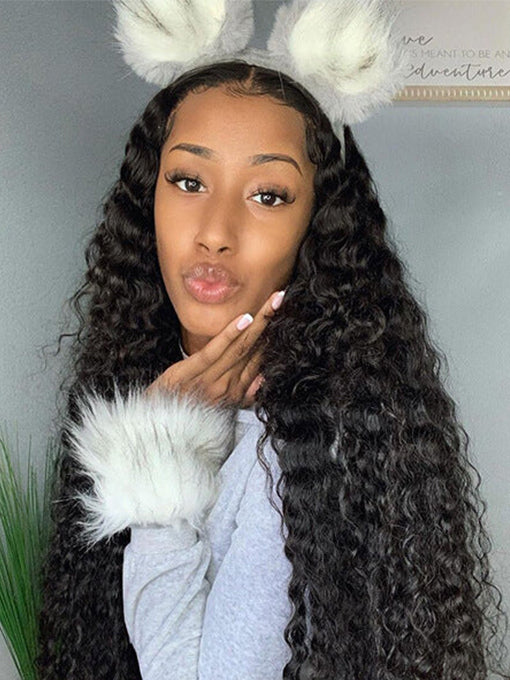 IRoyal Hair Headband Scarf Wig Water Wave Human Hair Wig Glueless Hairstyles