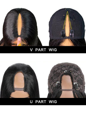 IRoyal Hair Water Wave Hair Glueless Wig 180% Density U Part Wig, None Lace Machine Made Human Hair Wigs