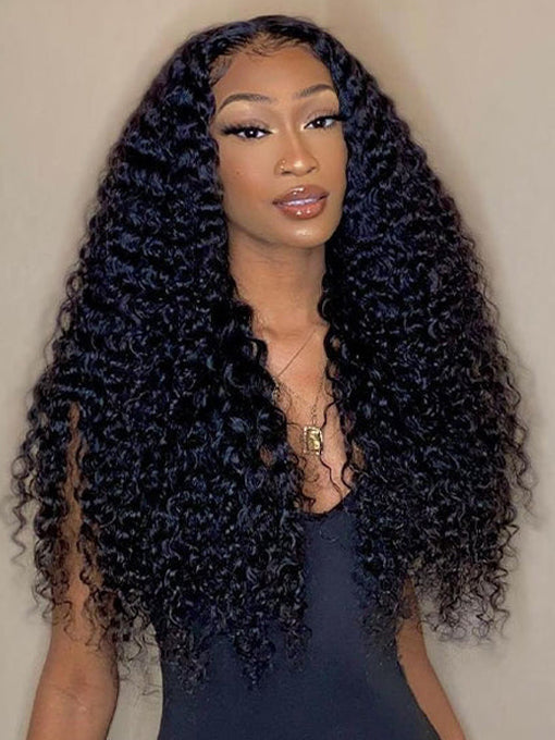 IRoyal Hair Deep Wave Virgin Hair Swiss HD Lace Wigs 5x5 Lace Closure Wigs Pre Plucked